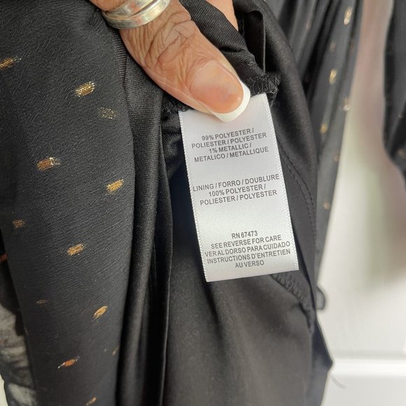 Taylor Womens Chiffon Metallic Fit & Flare Dress - Picture 9 of 12